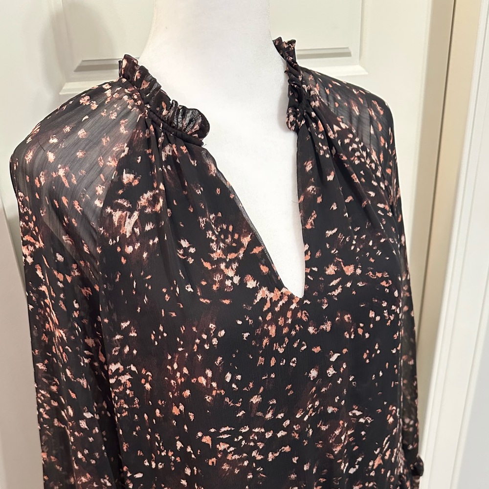 CeCe Blouson Sleeve Printed Dress